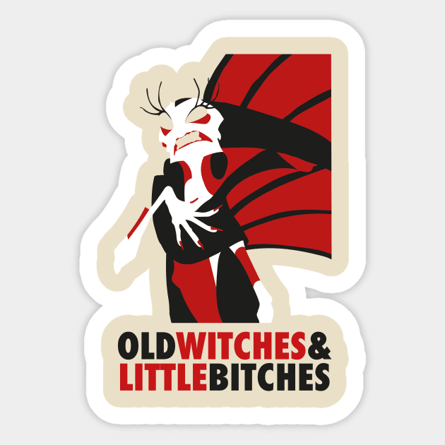 Old witches & little bitches Sticker by InStormDesigns